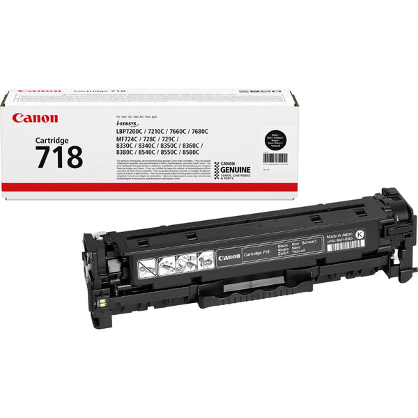 Canon 718BK Black Toner Cartridge – High-Quality Printing Performance