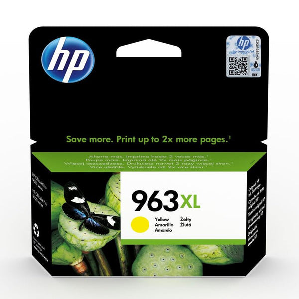 خرطوشة حبر HP 963XL الأصلية عالية الإنتاجية باللون الأصفر - 1600 صفحة / لون أصفر / خرطوشة حبر