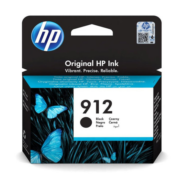 خرطوشة حبر HP 912 الأصلية باللون الأسود - 300 صفحة / لون أسود / خرطوشة حبر