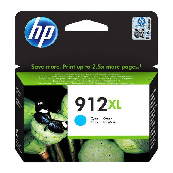 خرطوشة حبر سماوي عالية الإنتاجية HP 912XL - 825 صفحة / 9.9 مل / لون سماوي / خرطوشة حبر