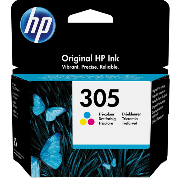 HP 305 Tri-Color Ink Cartridge - 100 Pages / Tri Color / Ink Cartridge