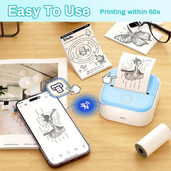 T02 Aimo AIMO T02 Mini Photo Printer | Inkless Thermal Sticker Printer | Shop in ...