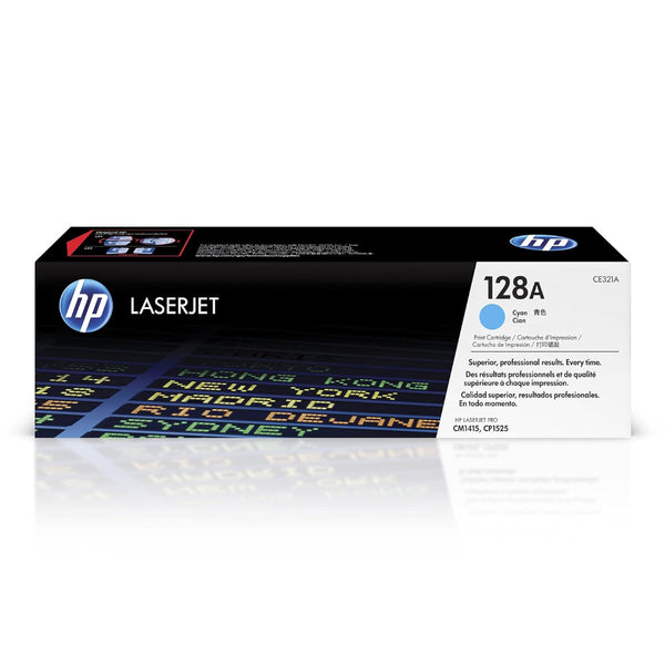 HP 128A Cyan Original LaserJet Toner Cartridge