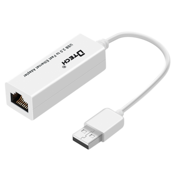 DTECH USB 2.0 to RJ45 Ethernet Adapter – 10/100Mbps LAN Converter