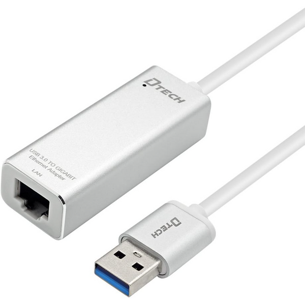 DTECH USB 3.0 to RJ45 Gigabit Ethernet Adapter – High-Speed 1000Mbps LAN Connection