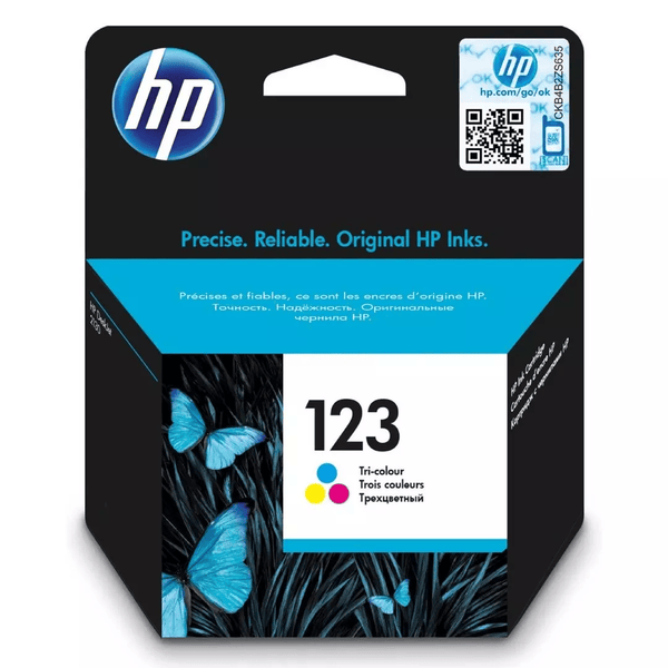HP 123 Tri-Color Ink Cartridge – 100 Pages, High-Quality Printing