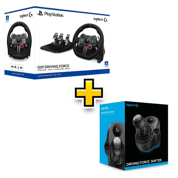 Logitech G29 Racing Wheel with Pedals & Shifter – Real Force Feedback for PS5, PS4, PC & Mac
