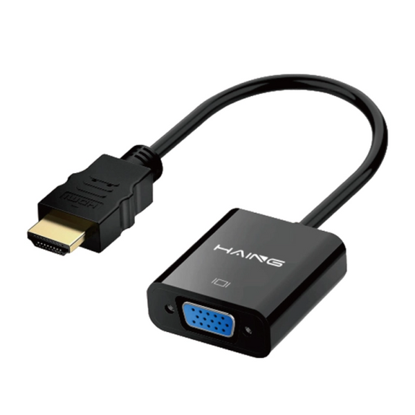 Haing HDMI to VGA Adapter with 3.5mm Audio Port | High-Quality Converter