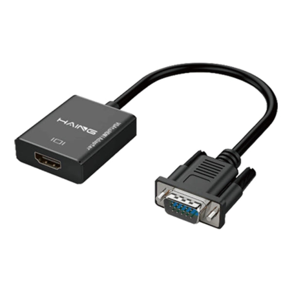 Haing VGA to HDMI Adapter with Audio and Power Port