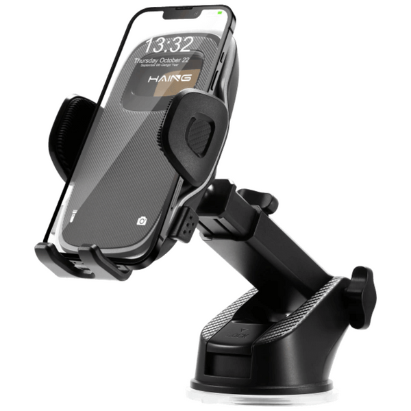Haing 4-in-1 Car Phone Holder – Multi-Function Dashboard, Windshield, and Vent Mount