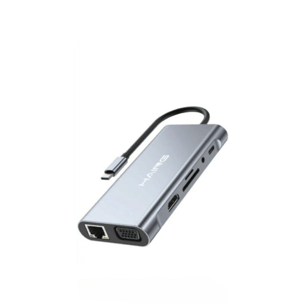 Haing 11-in-1 Type-C to Multifunctional Adapter – High-Speed USB Hub for Laptops & Devices