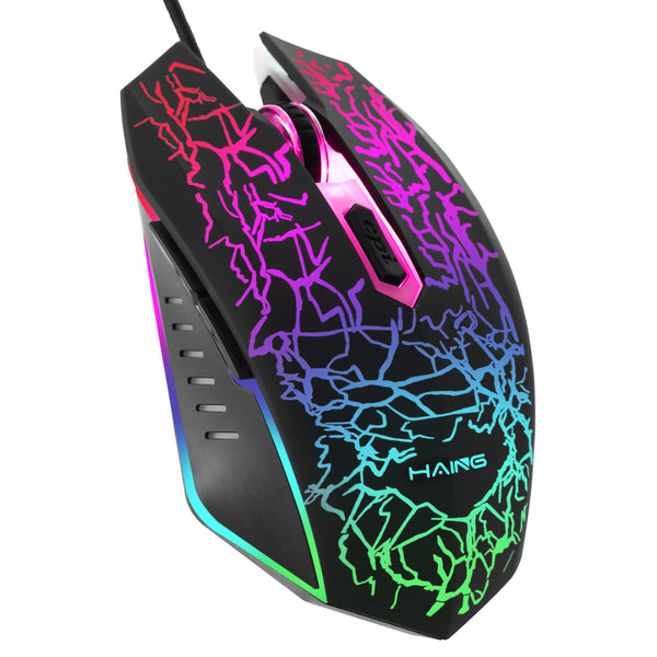 Haing Dazzling RGB Gaming Mouse – Wired Precision for Gamers