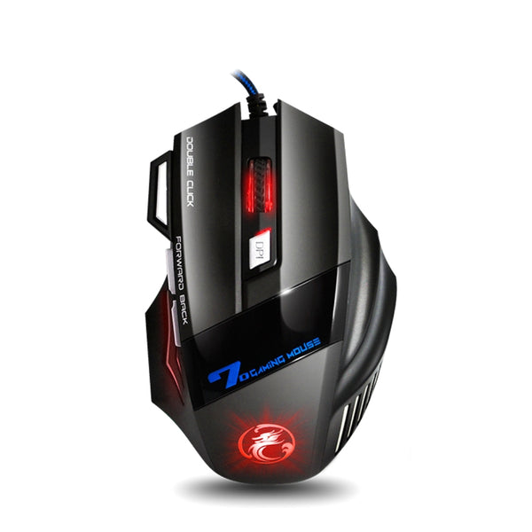 IMICE X7 2400 DPI Wired Gaming Mouse with RGB Breathing Light and 7 Buttons