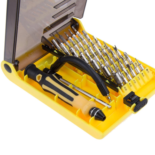 مجموعة مفكات براغي دقيقة JAKEMY JK-6089B، 45 في 1 - مثالية لإصلاح الأجهزة الإلكترونية وأجهزة الكمبيوتر المحمولة