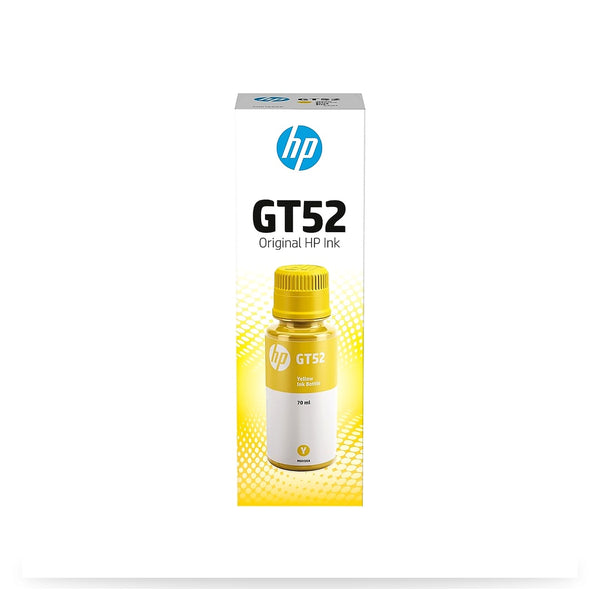 زجاجة حبر HP GT52 الأصلية الصفراء سعة 70 مل مع إنتاجية 8000 صفحة