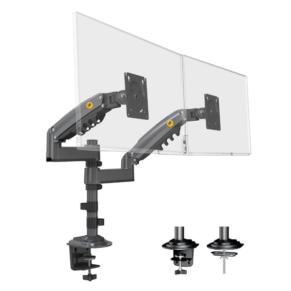 NB H180 Dual Monitor Desk Mount 17"-27" – Full Motion Arm