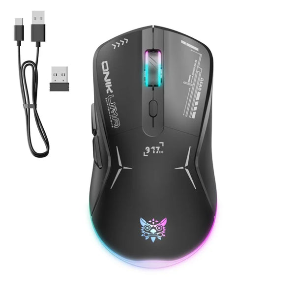 ماوس الألعاب ONIKUMA CW917 ثنائي الوضع مع RGB و 4800 نقطة في البوصة